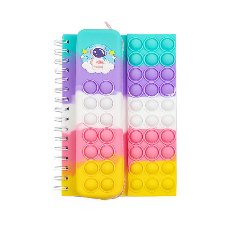 A5 2 in 1 etui regenboogkleur