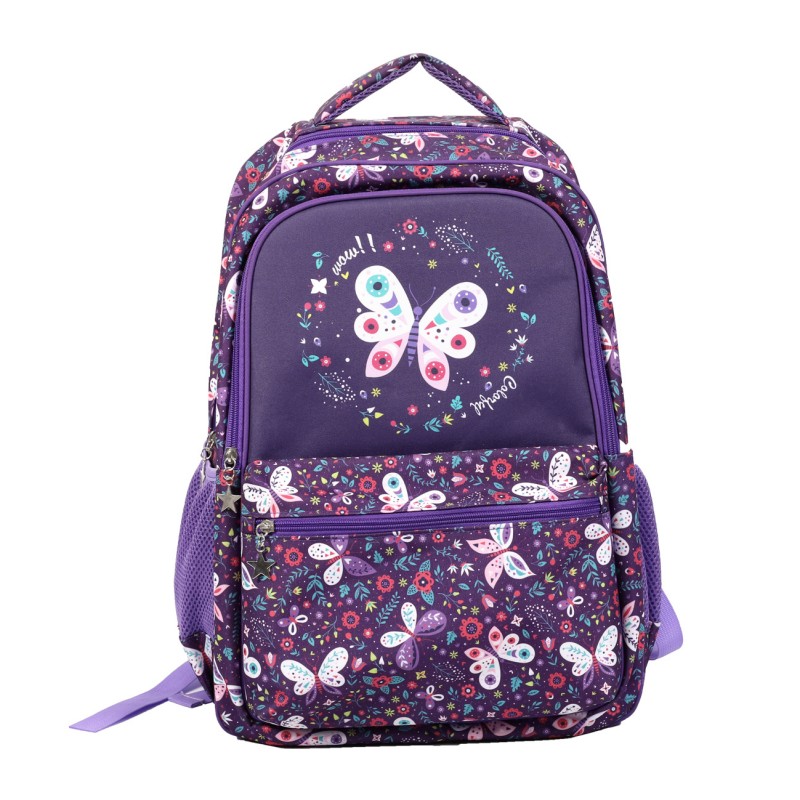 Vlinder polyester schouder schooltas