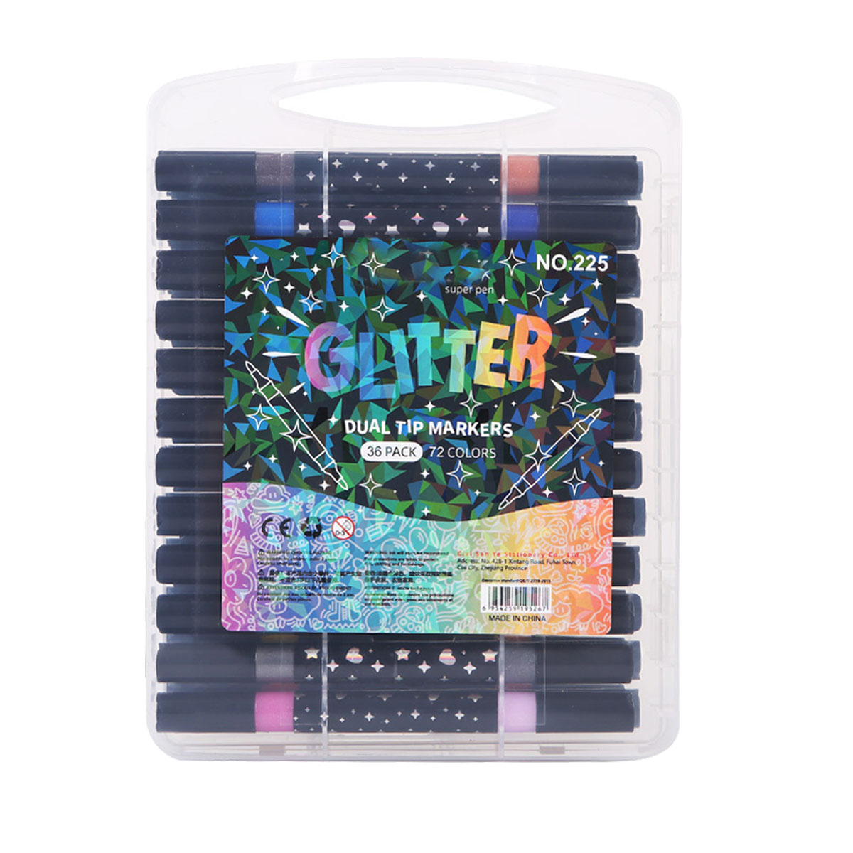 Glitterstiftenset met dubbele kop