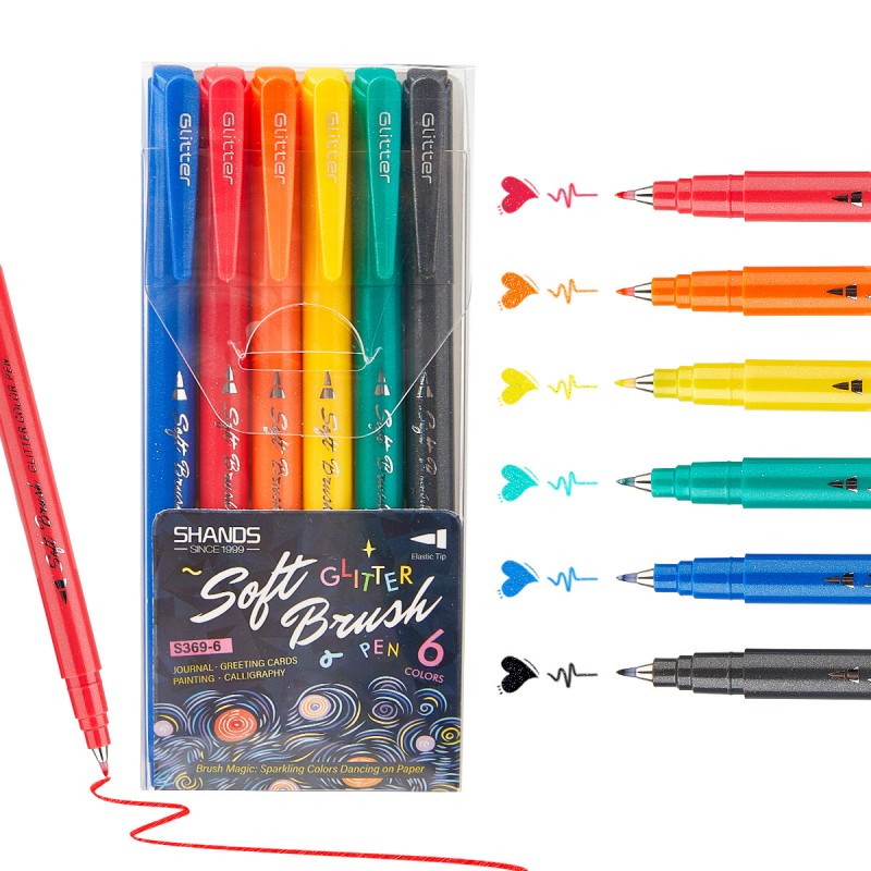 Glitter Soft-Tip aquarelpen schilderij schetsen schets marker