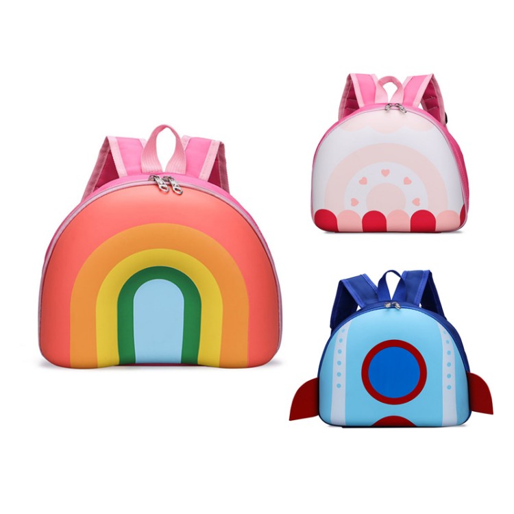 Regenboog 3D Cartoon kinderrugzak
